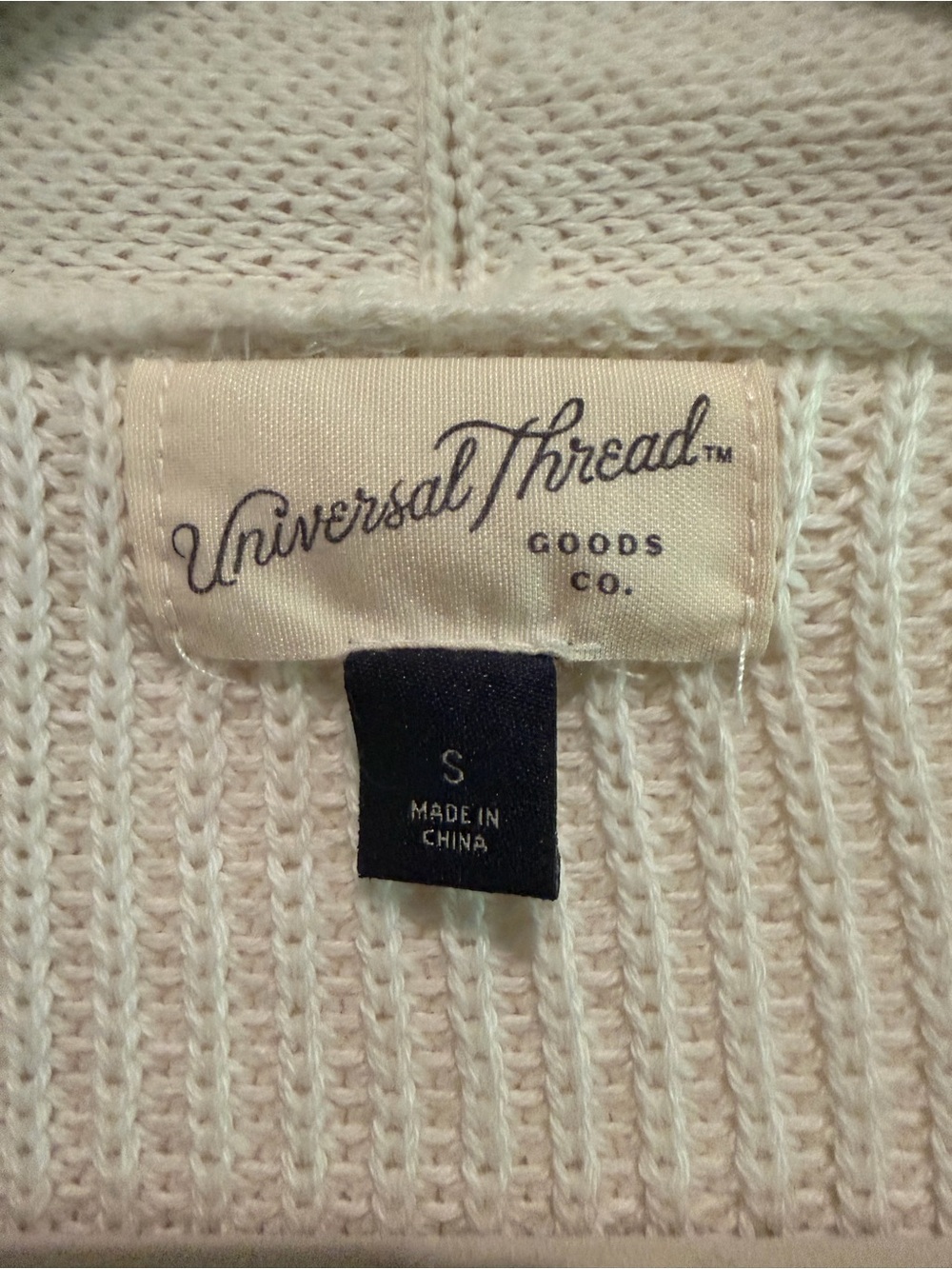 Universal Thread Cream Cardigan with Black Stripes - Picture 2 of 2